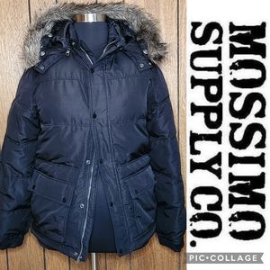 ❌️SOLD❌️ Mossimo Supply Co. Black Faux-Fur Lined Hooded Puffer Coat